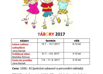 Tábory MC Srdíčko 2017