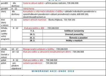 Mateřské centrum v únoru