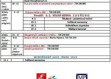 Program MC na únor