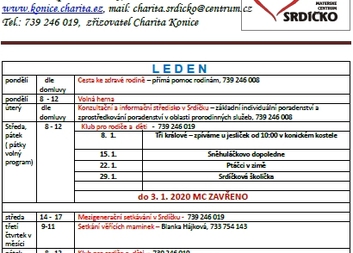 Program Srdíčka v lednu