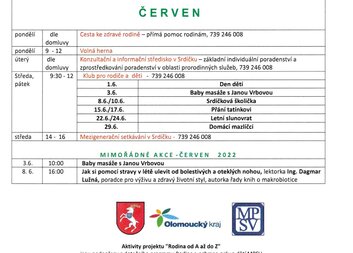 Program Mc Srdíčko - červen 2022
