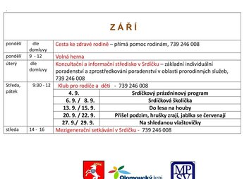 program MC Srdíčko - září 2023